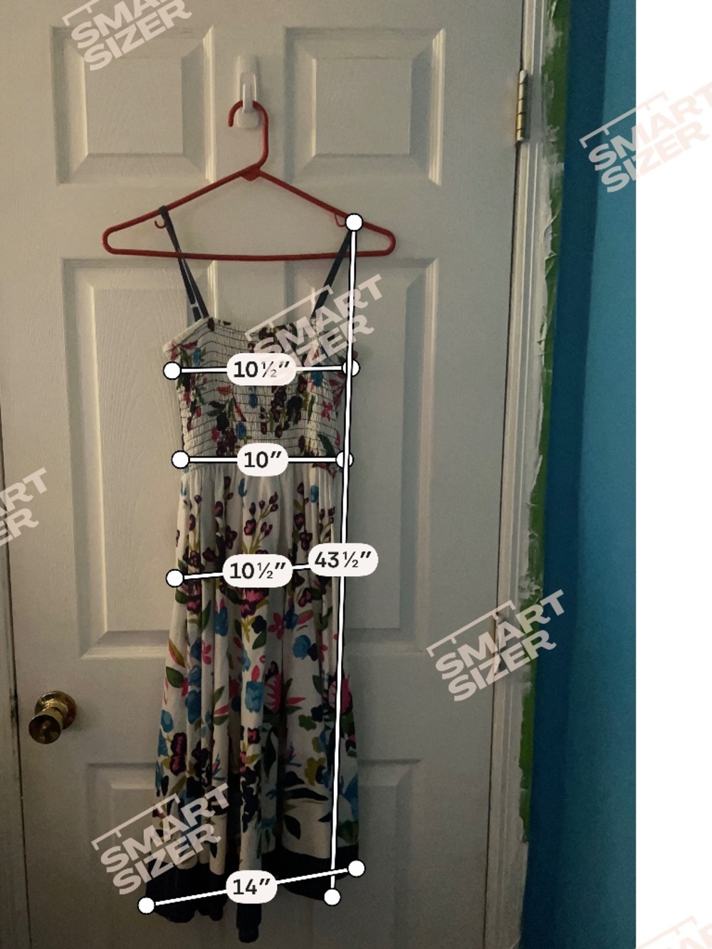 Vintage Floral Maxi Dress – Smocked Bodice – Colorful Floral Print – Women’s